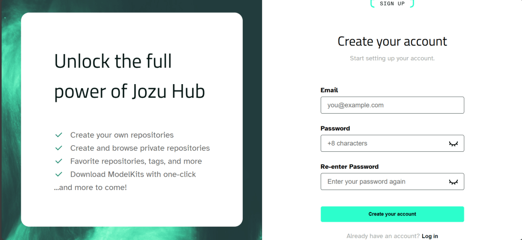 Create your Jozu Sandbox Account